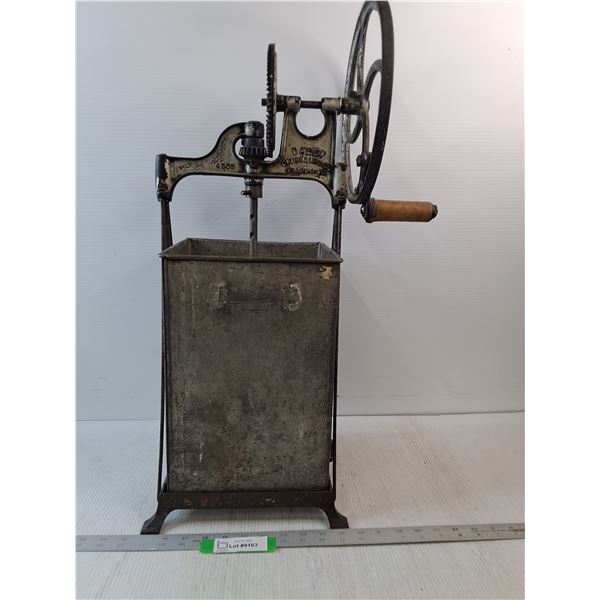 #Antique Dazey Metal And Wood Unusual Butter Churn- 10" x 8.5" x 27" - PICK UP ONLY