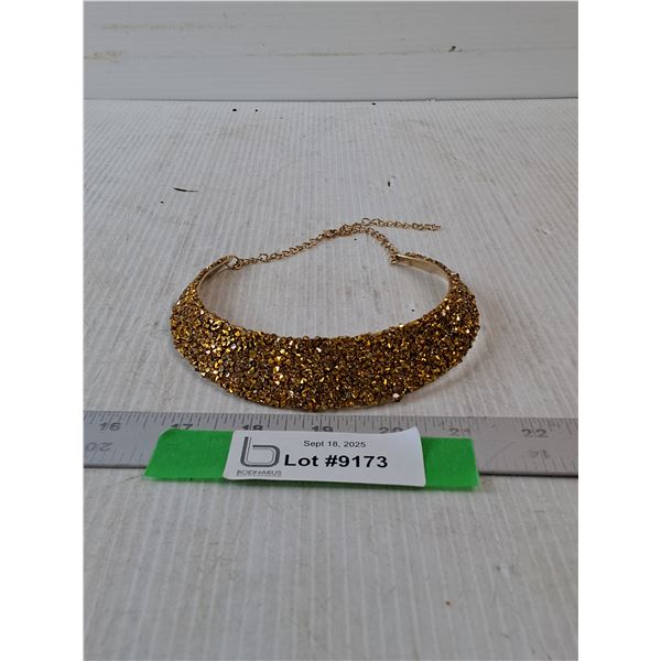 Gold Bejeweled Necklace-