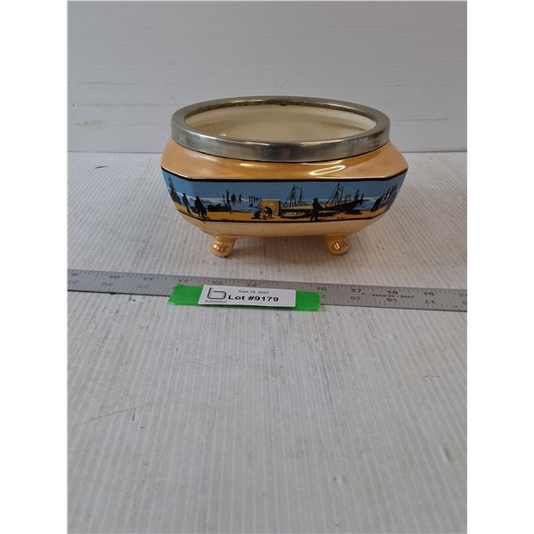 Blue Serving Dish- 4 Legs