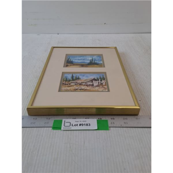 Signed Ted Tiloy Framed Picture- 8.5" x 11.5"- Cannot Authenticate