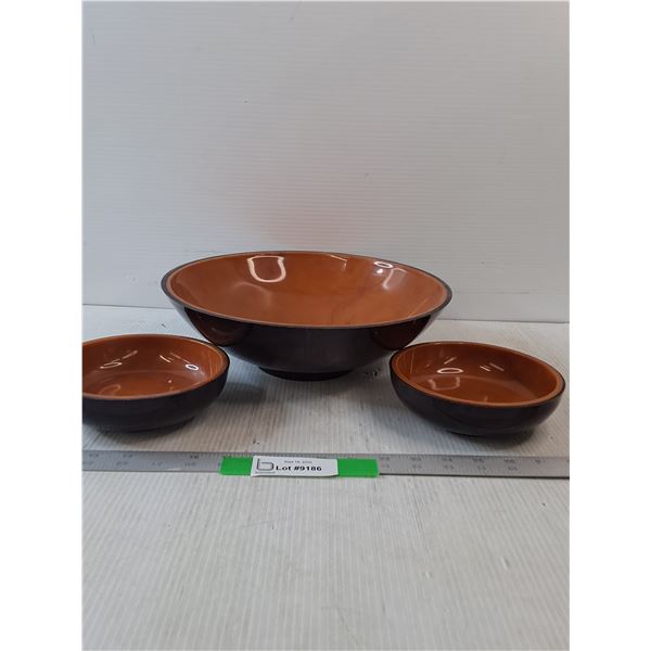 Jaydon Mid Century Salad Bowl & (2) Salad Dish/Serving Bowl