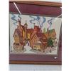 Image 2 : Cross Stitch Winter/Christmas Scene Framed Picture- 21.5" x 17.5"