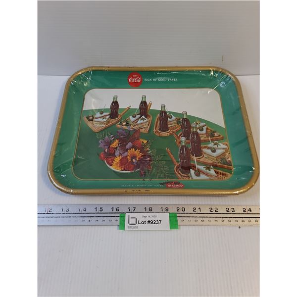 #Vintage Metal Coca-Cola Serving Tray - 11" x 13"