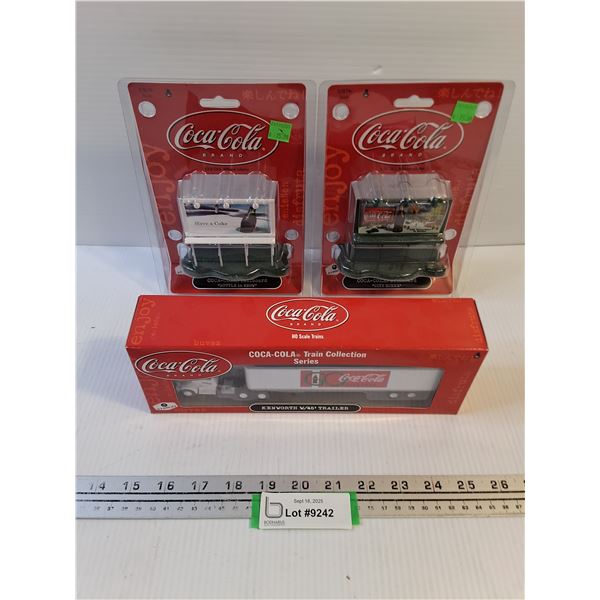 (3) Coca-Cola Electric Train Set Pieces (NIB)