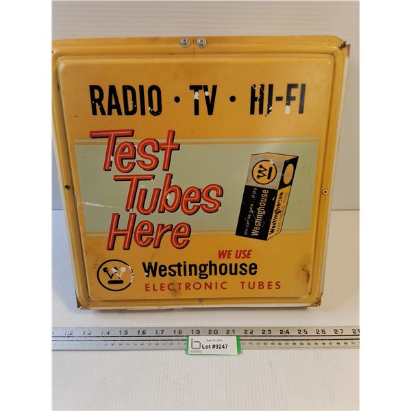 #Vintage Electrified Westinghouse Sign - Untested - 13.5x114x3"