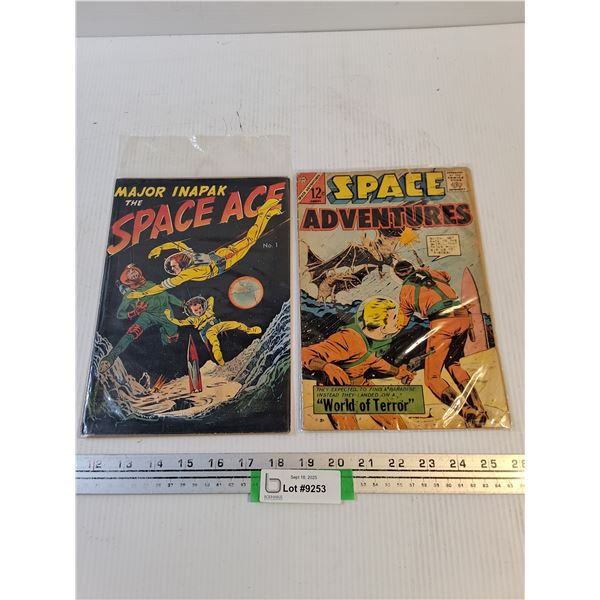 (2) Vintage Comic Books (Space Ace, Space Adventures)