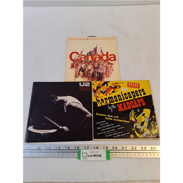 (3) 45 Records (U2, Madcaps, Canada)