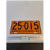 Image 1 : Vintage 1947 Saskatchewan License Plate