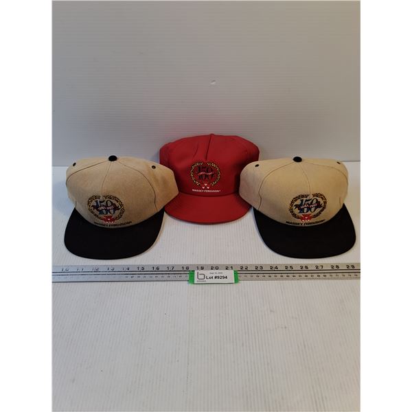 (3) Massey Ferguson "150 Years" Adjustable Adult Size Ball Caps