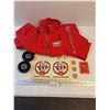 Image 1 : Massey-Ferguson Medium Size Jacket, 150 Year Decals, Rain Gauge, Playing Cards, Toy Tires