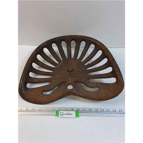 Antique Cast Iron Tractor Seat - 17" x 15" - PICK UP
