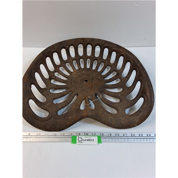 Antique Cast Iron Tractor Seat - 17" x 15" -  PICK UP