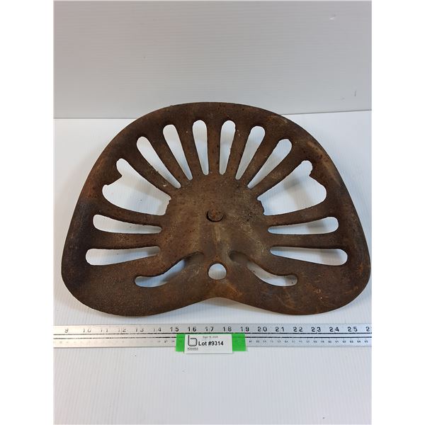 Antique Cast Iron Tractor Seat - 17" x 15"  - PICK UP