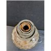 Image 4 : Antique Aladdian B-106 Corinthian Clear Glass Kerosene/Oil Lamp & Glass Hurricane