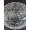 Image 2 : Crackle Glass Light Fixture Cover - 10" x 6"