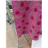 Image 2 : Red Flower Wool Throw Blanket - 54" x 76"