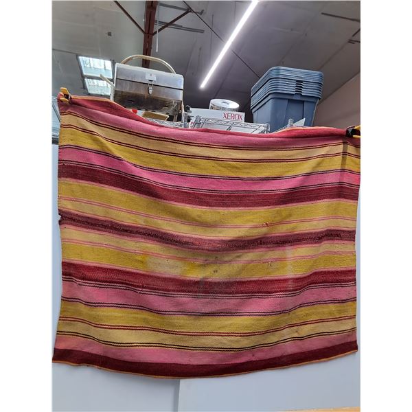 Striped Heavy Outdoor Rug - 56" x 65" - DOG Hair