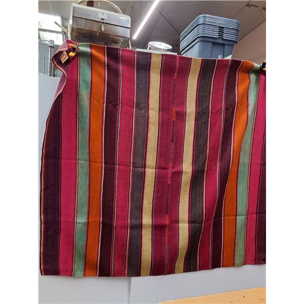 Striped Heavy Outdoor Rug - 56" x 65" - DOG Hair