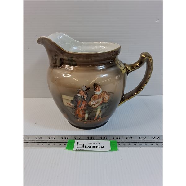 Royal Bayreuth "Musicians in Tavern" Pitcher - 7.5" x 6"