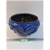 Image 1 : Blue Glazed Vine Pottery Bowl - 13" x 7"