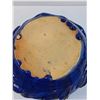 Image 4 : Blue Glazed Vine Pottery Bowl - 13" x 7"