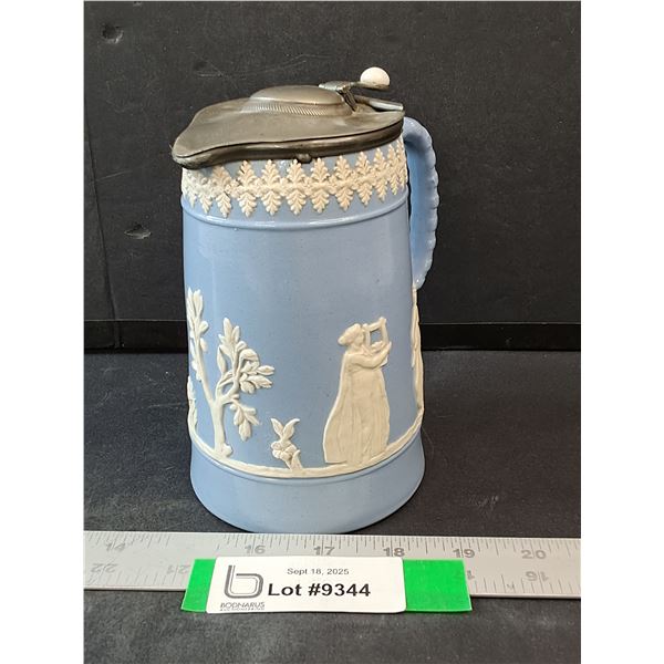 Pale Blue Pitcher With A Lid