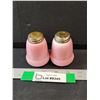 Image 1 : Pink Glass Salt & Pepper Shakers