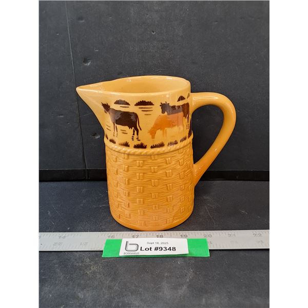 Basket Weave Ceramic Pitcher