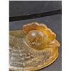 Image 5 : Vintage Golden Amber Glass Hen on Nest Covered Dish