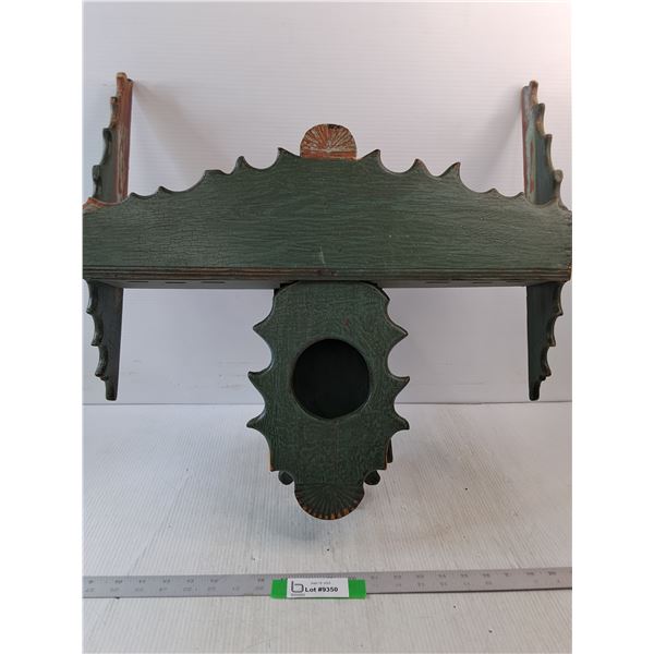 Green Wood Decorative Wall Shelf- 20.5" x 22"  - PICK UP