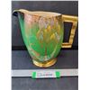 Image 1 : Carlton Ware Green Pitcher With Gold Colored Handle