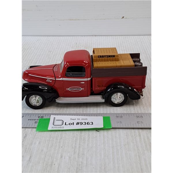 Craftsman Limited Edition Collectible Truck Coin Bank- Has Key