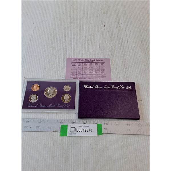 1992 United States Mint Proof Coin Set