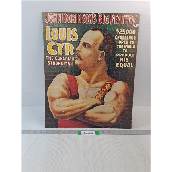 The Canadian Strong Man Louis Cyr Mounted Puzzle- 16" x 20"