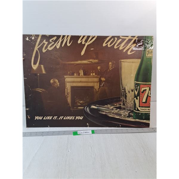 Fresh Up With 7-Up Poster- 24" x 17.5"