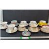 Image 1 : (10) Cups And Saucer- Coalport, Paragon, Colclough, Adderly, East German, Chintz, etc
