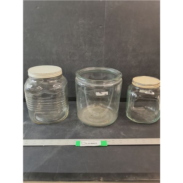(3) Assorted Jars, 2 of them coffee