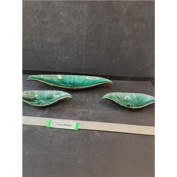 (3) Blue Mountain Dishes