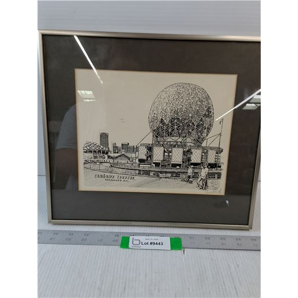 Omni-Max Theatre Vancouver Framed Picture- 14" x 12"