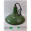 Image 1 : Enamel Hanging Light Fixture- As Is