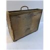 Image 4 : Vintage Brass & Wood Magazine Holder - 14" x 12" x 6"