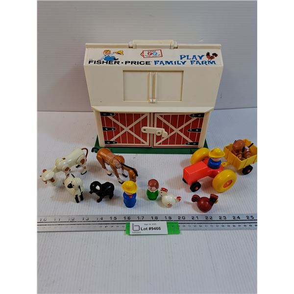 Fisher Price Vintage Play Farm Set w/Accessories