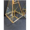 Image 2 : (2) Geometric Terrariums - 10" x 5" x 5"