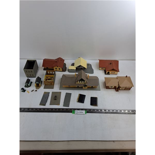 Assorted Model Train Set Diorama Houses/Buildings