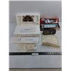 Image 1 : (4) HO Model Train Cars & Various Certificates