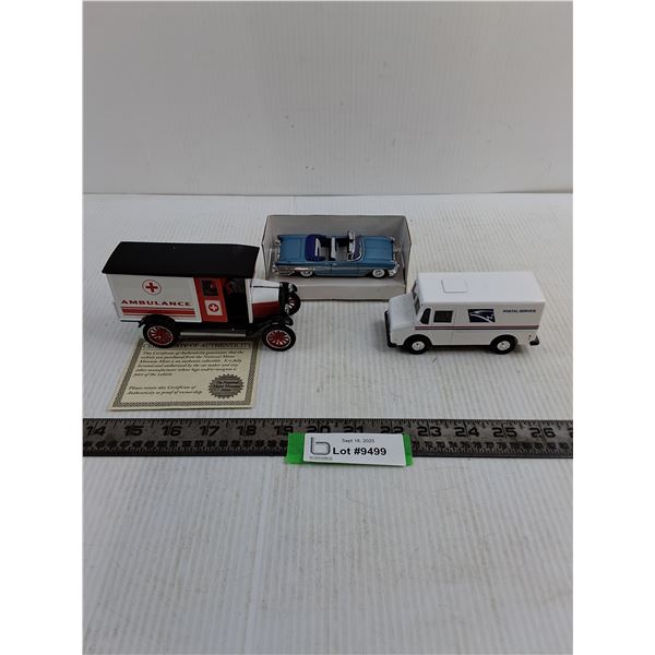 (3) Certifed Replica Die-Cast Vehicles