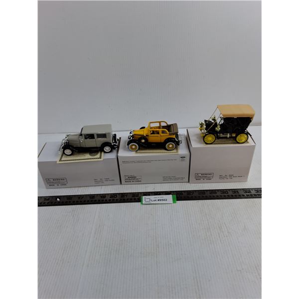 (3) Certified Replica Die-Cast Vehicles
