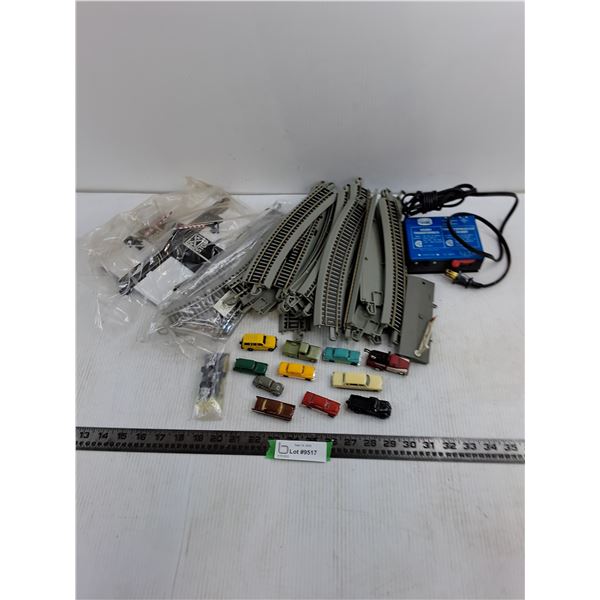 Assorted HO Model Train Track & Diorama Vehicles, Hobby Transformer - Untested