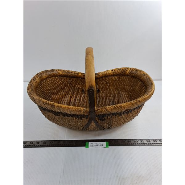 Vintage Wicker Basket - 19" Long
