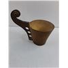 Image 3 : Vintage Wooden Folk Art Mug with Copper Band
